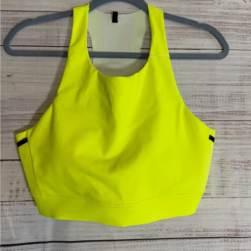 Brooks Drive 3 Pocket Run Bra – Nightlife Yellow | Size 40 C/D